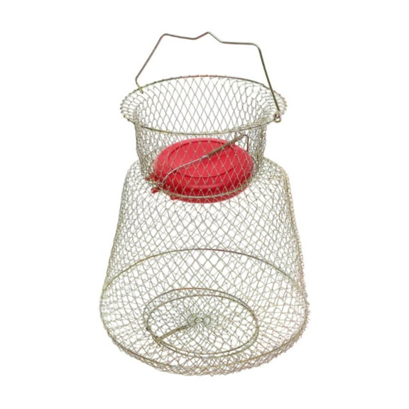 MAGIDEAL ing basket with floats for keeping live suitable for cray and trout Bottom dia 35cm