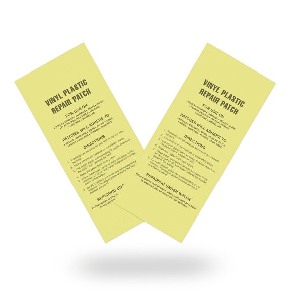 eQualle Clear Vinyl Pool Repair Patches, 3 x 7 in, 2-Pack