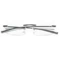 thumbnail image 1 of MAGIMODAC Anti Blue Light Reading Glasses Metal Rimless Blue Light Blocking Clear Ultralight Eyeglasses Eyewear Readers with Prescription (Gray, +2.0), 1 of 5