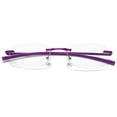 thumbnail image 1 of MAGIMODAC Anti Blue Light Reading Glasses Metal Rimless Blue Light Blocking Clear Ultralight Eyeglasses Eyewear Readers with Prescription (Purple, +1.0), 1 of 5