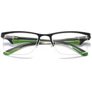MAGIMODAC Metal Readers Rectangle Half Frame Classic Clear Spring Hinges Reading Glasses for Men Women