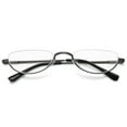 thumbnail image 1 of MAGIMODAC Metal Reading Glasses Half Moon Halframe Eyeglasses Eyewear Readers with Spring Hinges (Gray, +3.0), 1 of 5