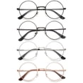 thumbnail image 1 of MAGIMODAC Retro Round Metal Reading Glasses Eyeglasses Eyewear Readers (4 Pcs Multicolor Reading Glasses, +1.0), 1 of 7