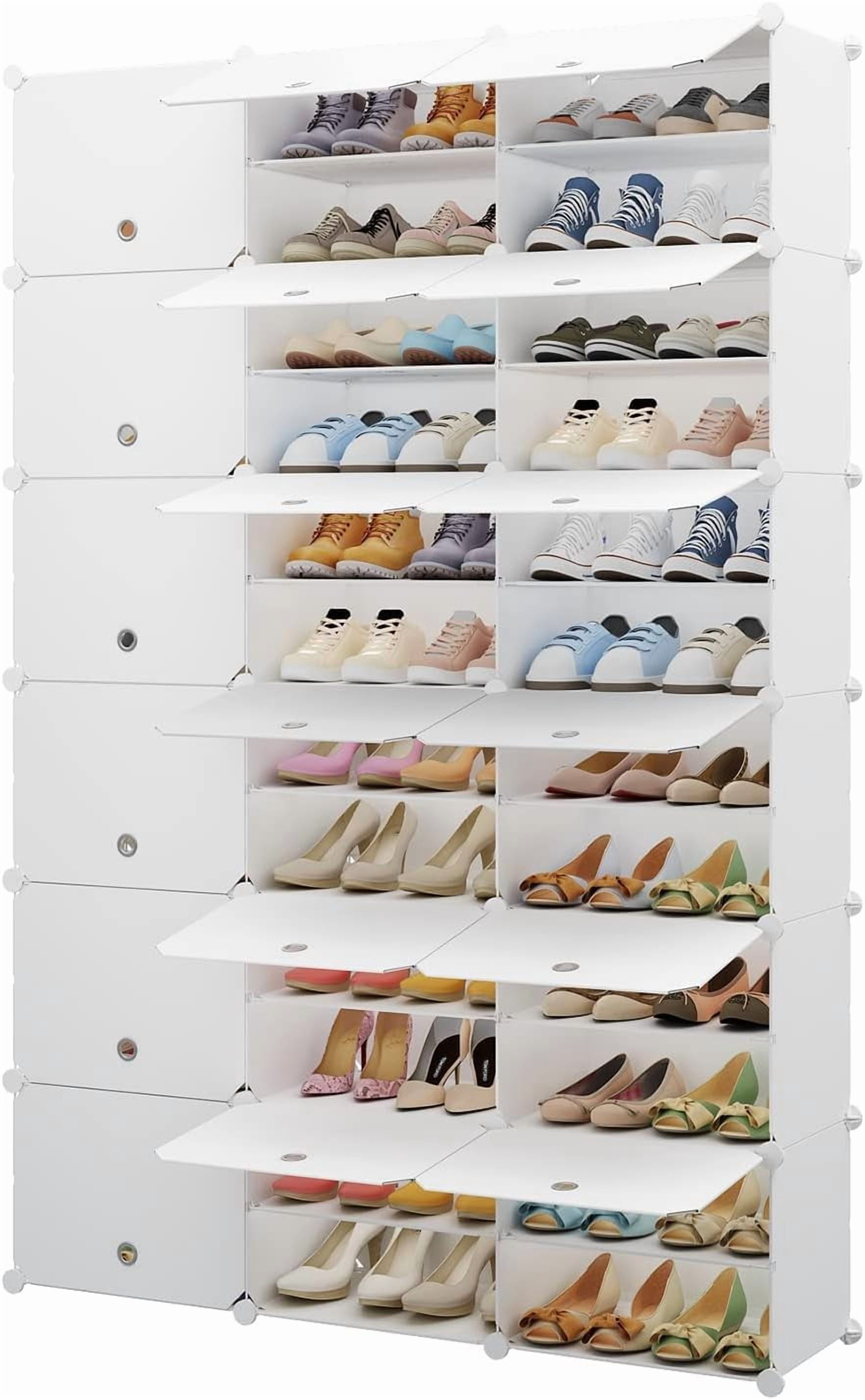 MAGINELS 72-Pair Shoe Rack Organizer Shoe Organizer Expandable Shoe ...