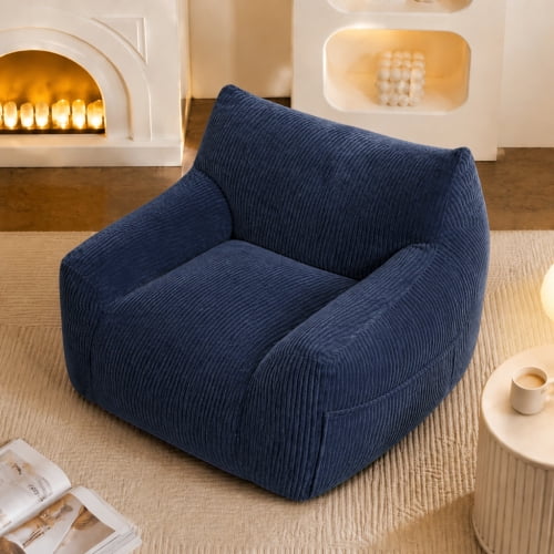 MAGIWITY Plush Bean Bag Chair with Armrests, Soft Fluffy Comfy Bean Bag ...
