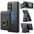 thumbnail image 1 of MAGKING Case For Samsung Galaxy S25 Edge 5G, RFID Blocking, PU Leather,Compatible With MagSafe Detachable 2 In 1 Wallet With Card Slots,Metal Ring Kickstand Magnetic Protective Cover,Black, 1 of 8