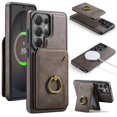 thumbnail image 1 of MAGKING Case For Samsung Galaxy S26 Ultra 5G, RFID Blocking, PU Leather,Compatible With MagSafe Detachable 2 In 1 Wallet With Card Slots,Metal Ring Kickstand Magnetic Protective Cover,Coffee, 1 of 8