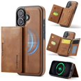 thumbnail image 1 of MAGKING Case For iPhone 16  , RFID Blocking, PU Leather,Compatible With MagSafe Detachable 2 In 1 Wallet With Multi-Card Slots,Magnetic Protective Cover,Brown,For  iPhone 16, 1 of 8