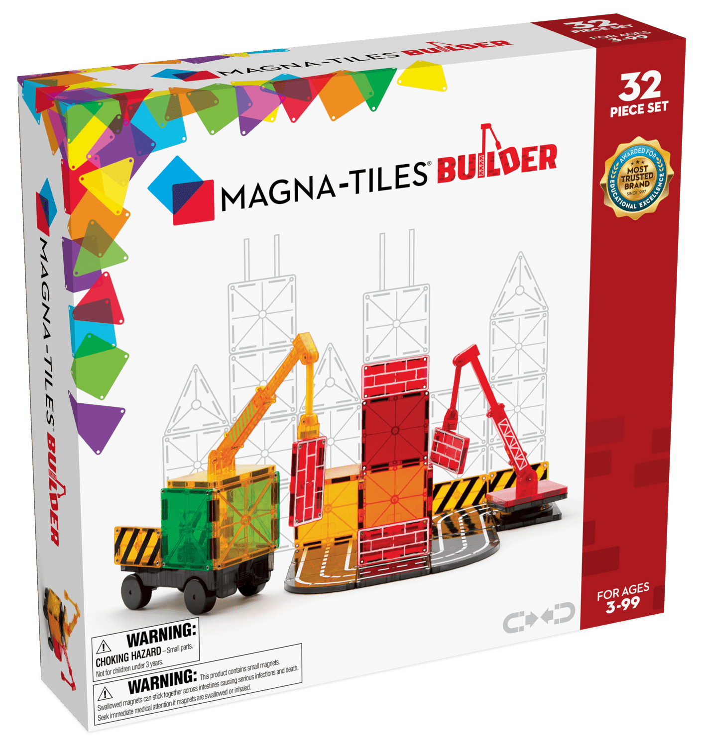 Free Shipping! MAGNA-TILES Builder 32-Piece Magnet