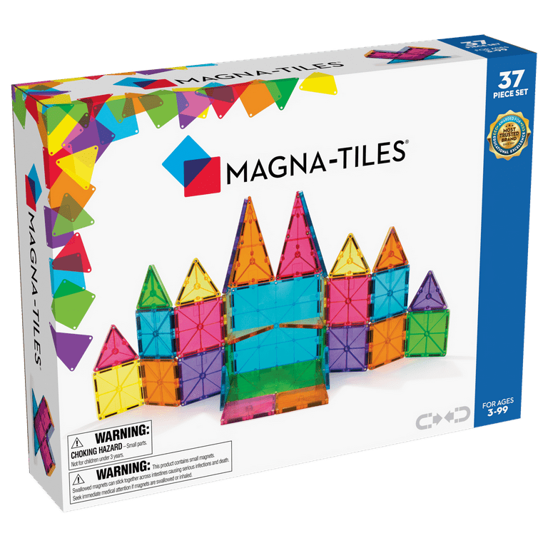 MAGNA-TILES Classic 37 Piece Set, Magnetic Toddler Learning Toys