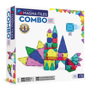 MAGNA-TILES® Combo 46-Piece Magnetic Construction Set, The ORIGINAL Magnetic Building Brand