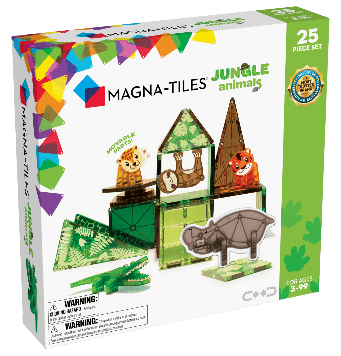 ☺︎itma☺︎ MAGNA-TILES Jungle Animals 25-Piece Magnetic Construction