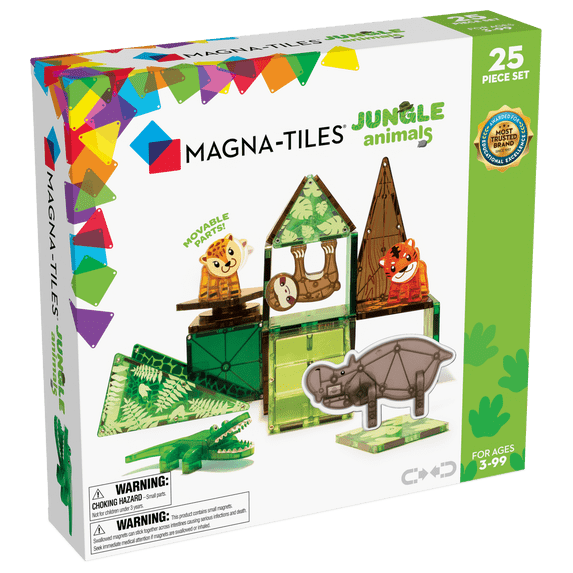 MAGNATILES Jungle Animals Construction Set, 25Piece