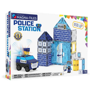 MAGNA-TILES® Police Station 35-Piece Magnetic Construction Set, The Original Magnetic Building Brand