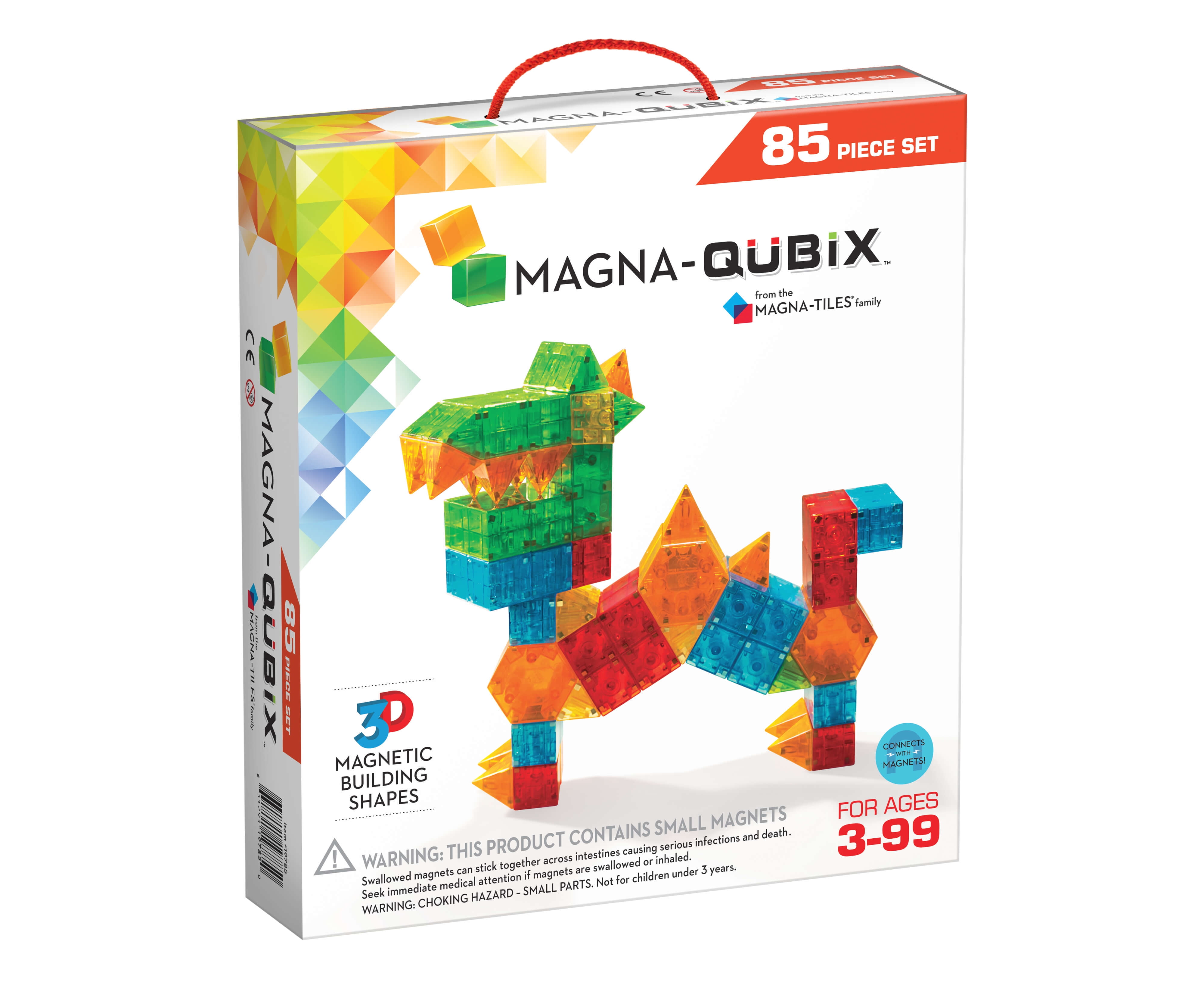 MAGNA-TILES® Qubix 85-Piece Magnetic Building Set (3-12 Years)