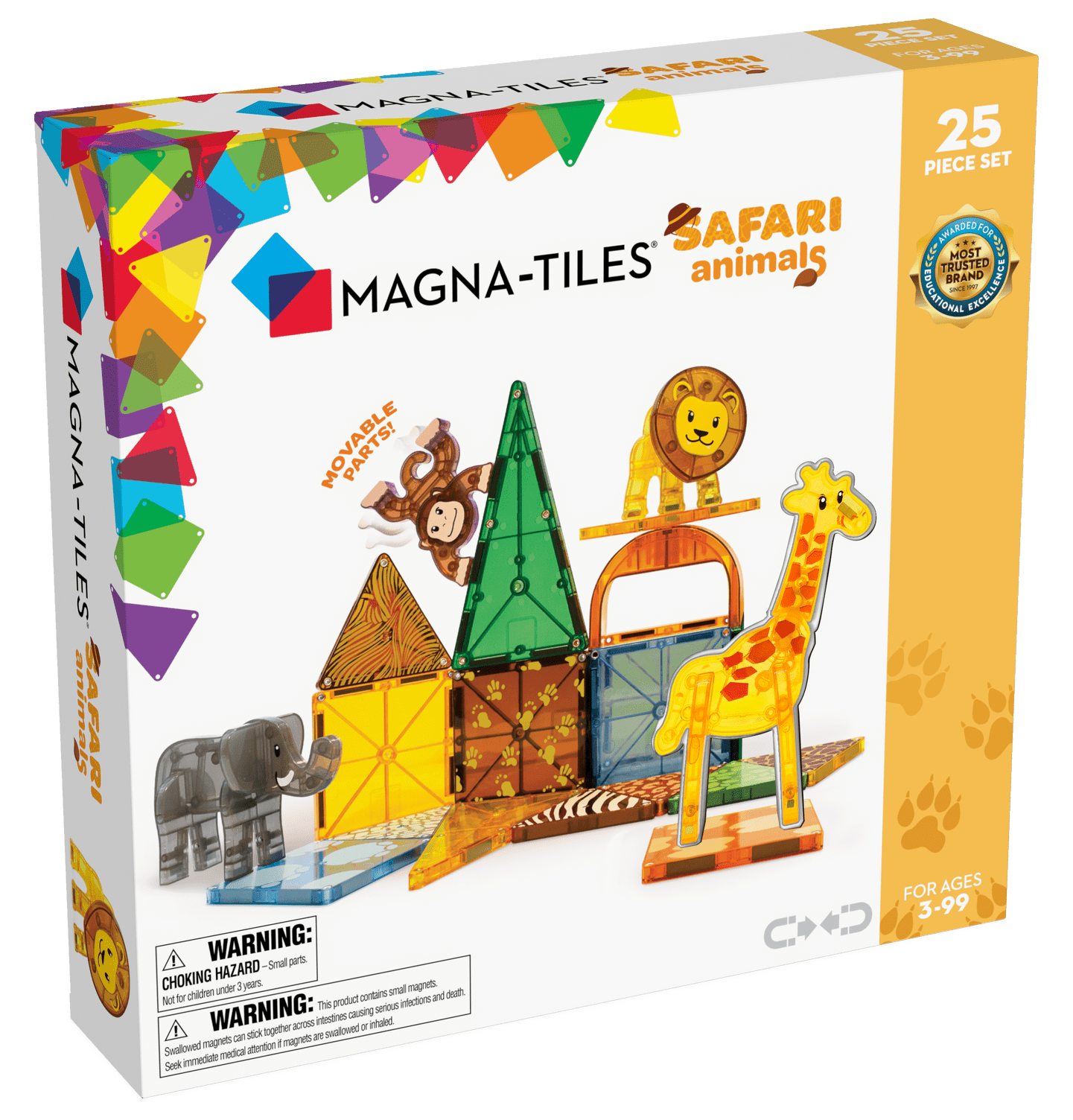 MAGNA-TILES Jungle Animals 25-Piece Magnetic Construction