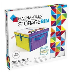 MAGNA-TILES Collapsible Toy Storage Bin & Play Mat Holds 300 Pieces, Portable Magnetic Tile Organizer, Ages 3+