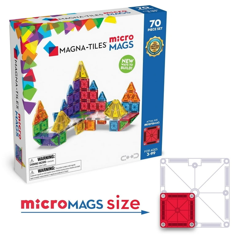 nagnagnag メタルセット 大小 L MAGNA-TILES® microMAGS 70-Piece Deluxe Magnetic Construction Set