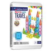MAGNA-TILES  microMAGS Travel Set Deluxe 55-Piece Magnetic Construction Set, The Original Magnetic Building Brand