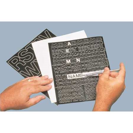 MAGNA VISUAL, INC. SS02B Press On Black Vinyl Letters/Numbers,2" G5015048