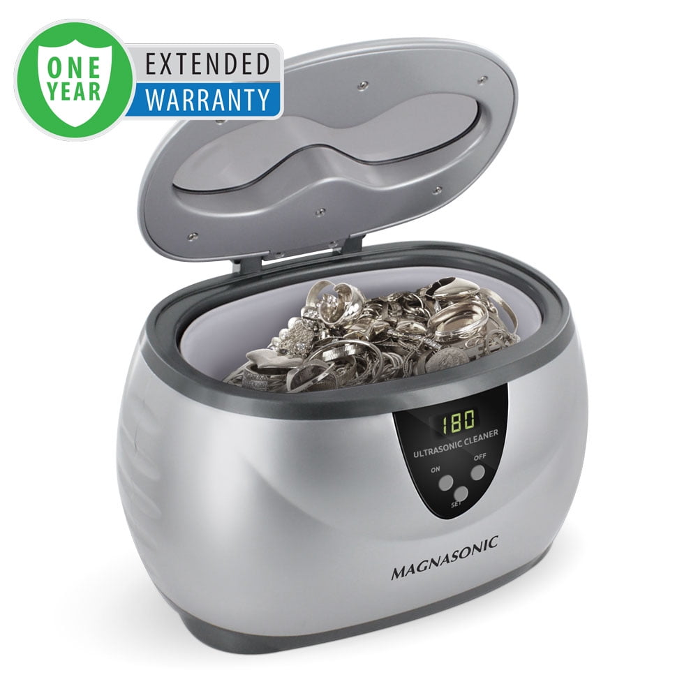 MAGNASONIC Professional Ultrasonic Jewelry and Eyeglass Cleaner With Digital Timer - 1 Year Extended Warranty