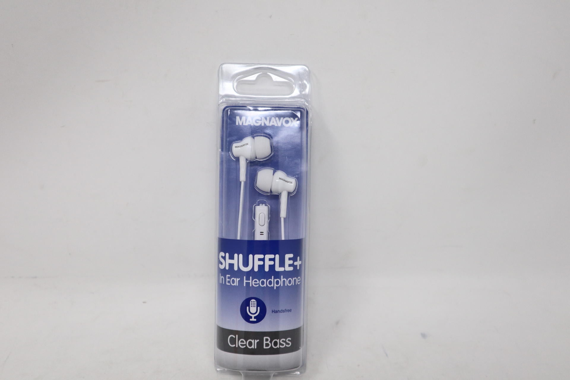 MAGNAVOX SHUFFLE IN EAR HEADPHONES CLEAR BASS White