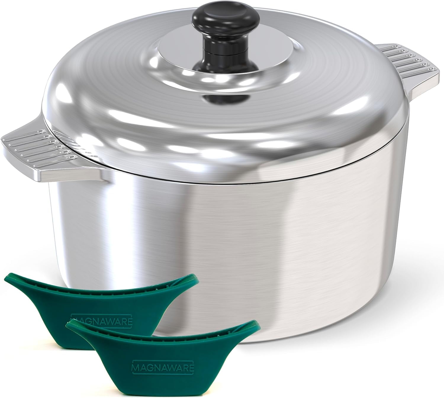 MAGNAWARE Cast Aluminum Dutch Oven - Even Heat Distribution - Lightweight (5 Quart)