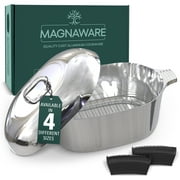 MAGNAWARE Cast Aluminum Oval Dutch Oven - Lightweight Cajun Cookware 12.6 Quart (18 inch)