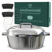 MAGNAWARE Cast Aluminum Oval Dutch Oven - Lightweight Cajun Cookware 8 Quart (13 inch)