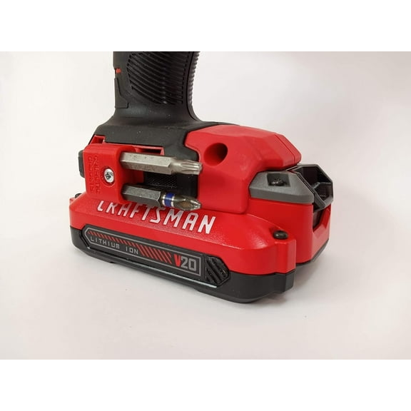 MAGNETIC Bit Holder for DEWALT 20V Drill or Craftsman V20 Drill - Side Mounted - Strong Magnets - Low Profile Design - Galactic Gadgets