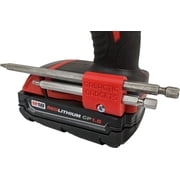 MAGNETIC Bit Holder for Milwaukee M18 Drill - Side Mounted - Strong Magnets - Low Profile Design - Galactic Gadgets Red