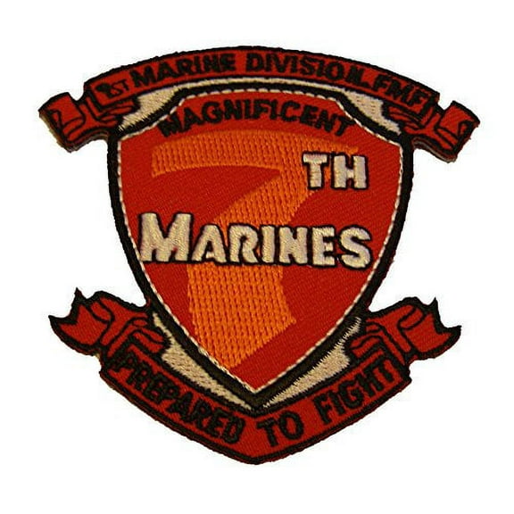 MAGNIFICENT 7TH MARINES REGIMENT PATCH - Color - Veteran Owned Business