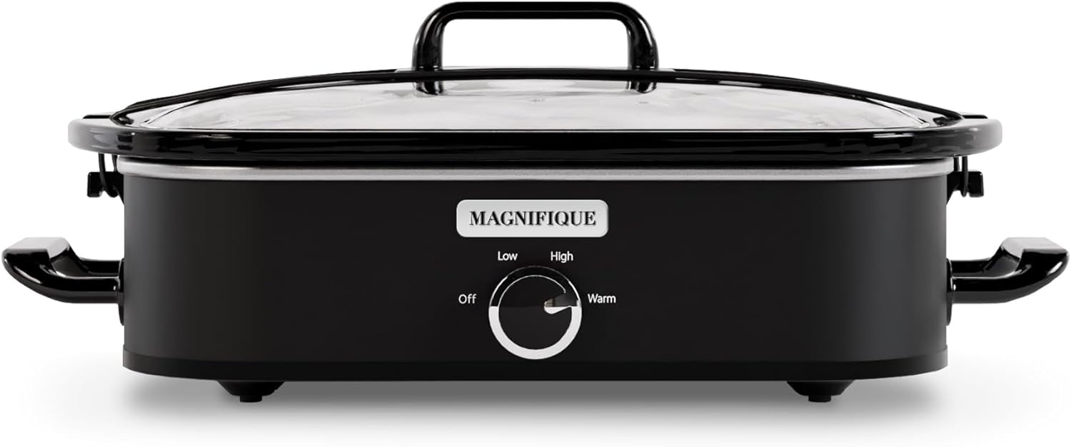 MAGNIFIQUE 4Quart Slow Cooker With Casserole Manual Warm Setting