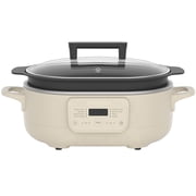 MAGNIFIQUE 6 Quart Multi-Cooker, with 8-in-1 Programmable Slow Cooker Cream