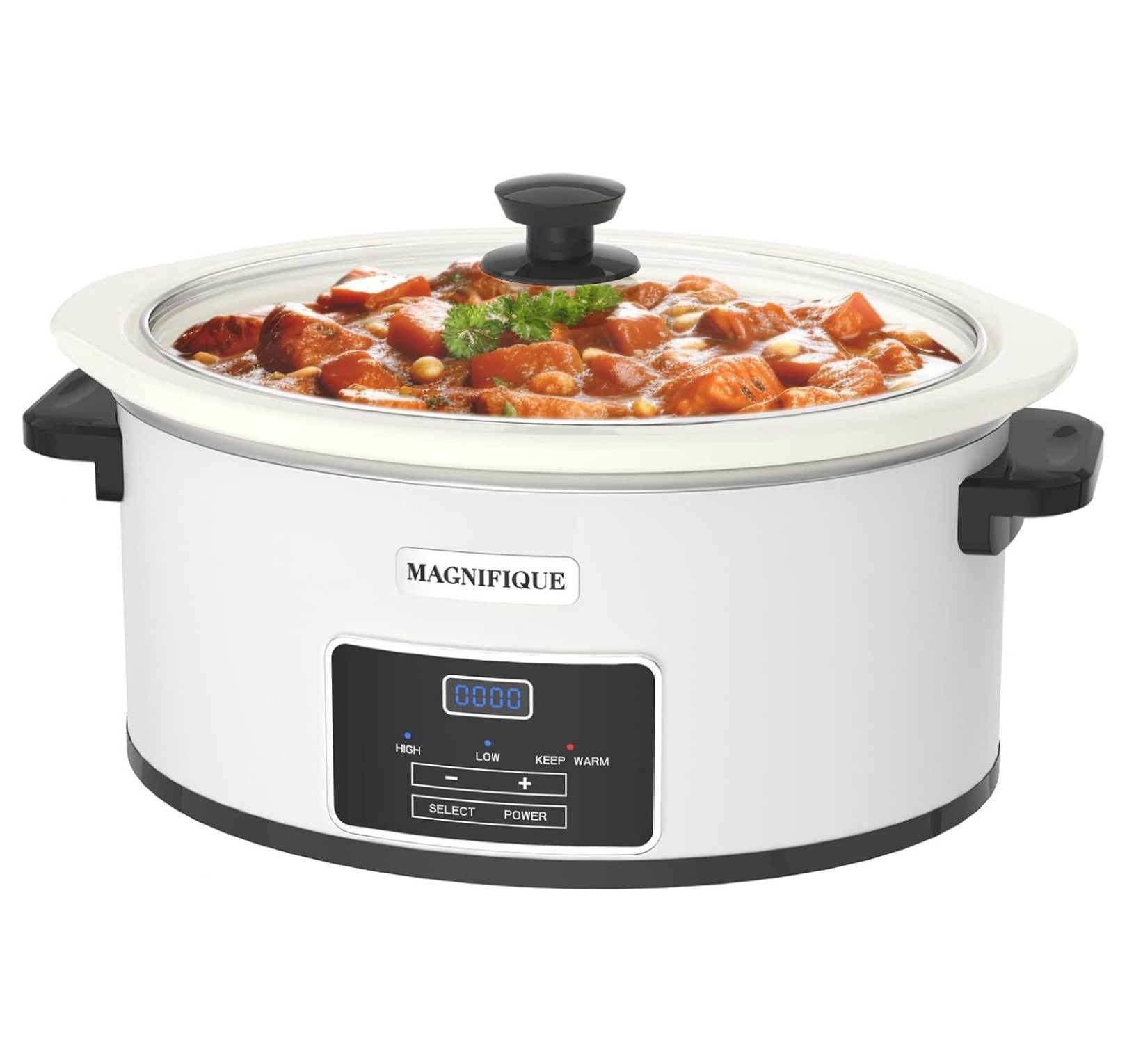 MAGNIFIQUE 7-Quart Programmable Slow Cooker with Timer Keep Warm ...
