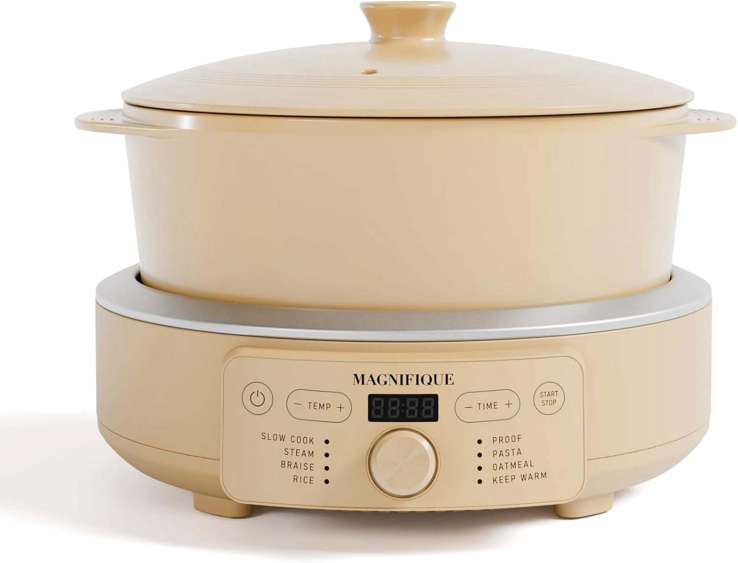 MAGNIFIQUE Slow Cooker, 4.5 Quart 8-in-1 Clay Pot Multi-Cooker, Non ...