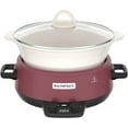 thumbnail image 1 of MAGNIFIQUE Small 5 Quart Round Casserole Programmable Slow Cooker with Glazed Ceramic Liner, Food Warmer Perfect Kitchen Small Appliance for Family Dinners, Red, 1 of 7