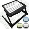 thumbnail image 1 of MAGNIPROS 5X Large LED Full Page Magnifying Glass with Collapsible Hands-Free Stand & 3 Color Modes to Reduce Eye Strain, Ideal for Reading Small Prints, Crafting, Low Vision & Seniors, 1 of 12