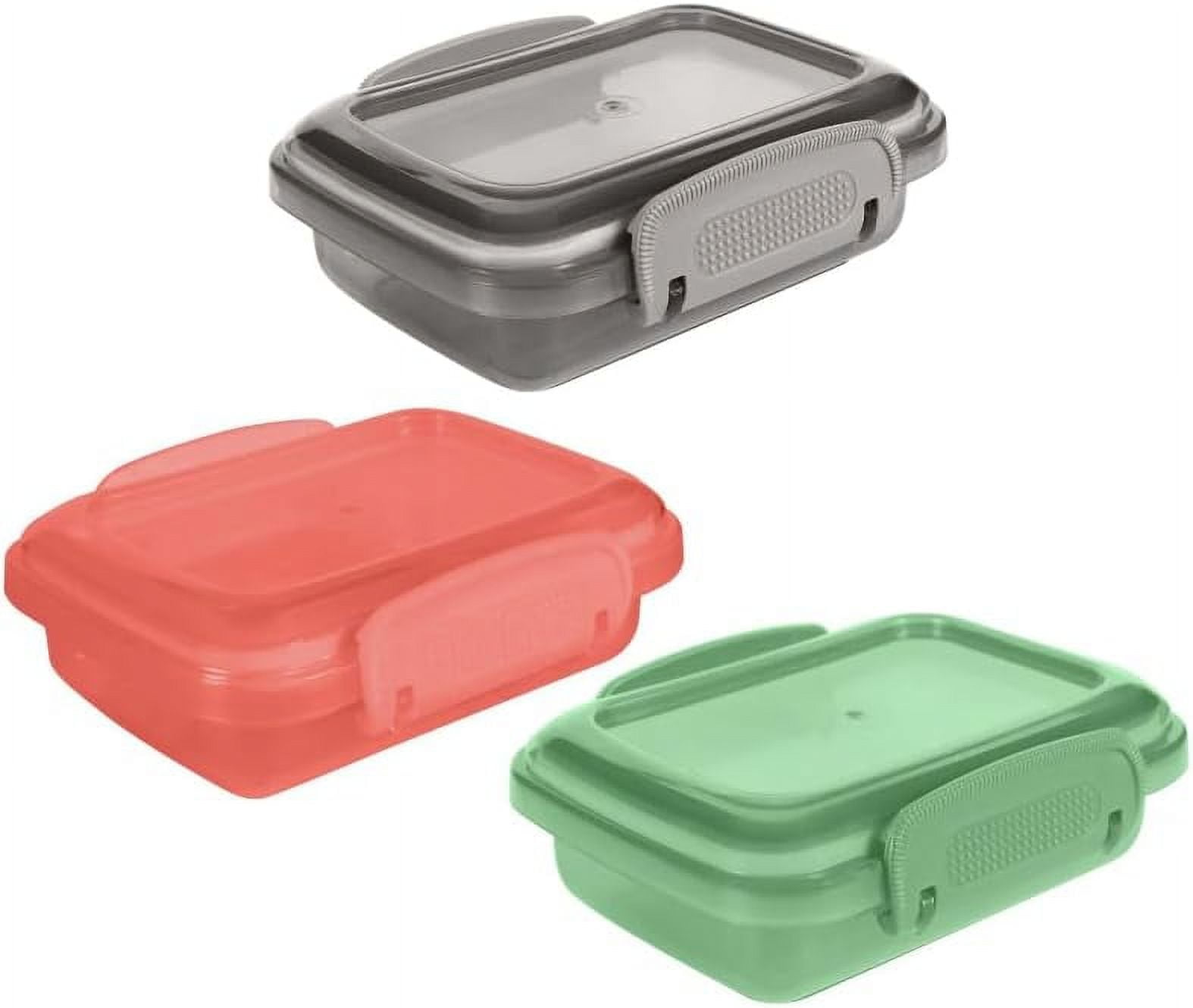 MAGNOLIA Translucent Plastic Food Storage Boxes With ClipLock Lids, 2