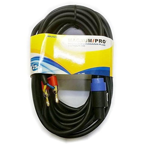MAGNUM PRO MDJ525 25ft PRO Series Banana Plug to Neutrik Cable