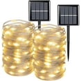 thumbnail image 1 of Magotan Solar Christmas Lights 2 Pack 72 Ft 200 LED Outdoor Waterproof Solar String Lights Garden Patio Christmas Decorations, Warm White, 1 of 8