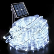 MAGOTAN 72ft 200 LED Solar Christmas Lights Outdoor Solar Rope Lights with 8 Modes Waterproof Yard Lawn Garden Decoration, White