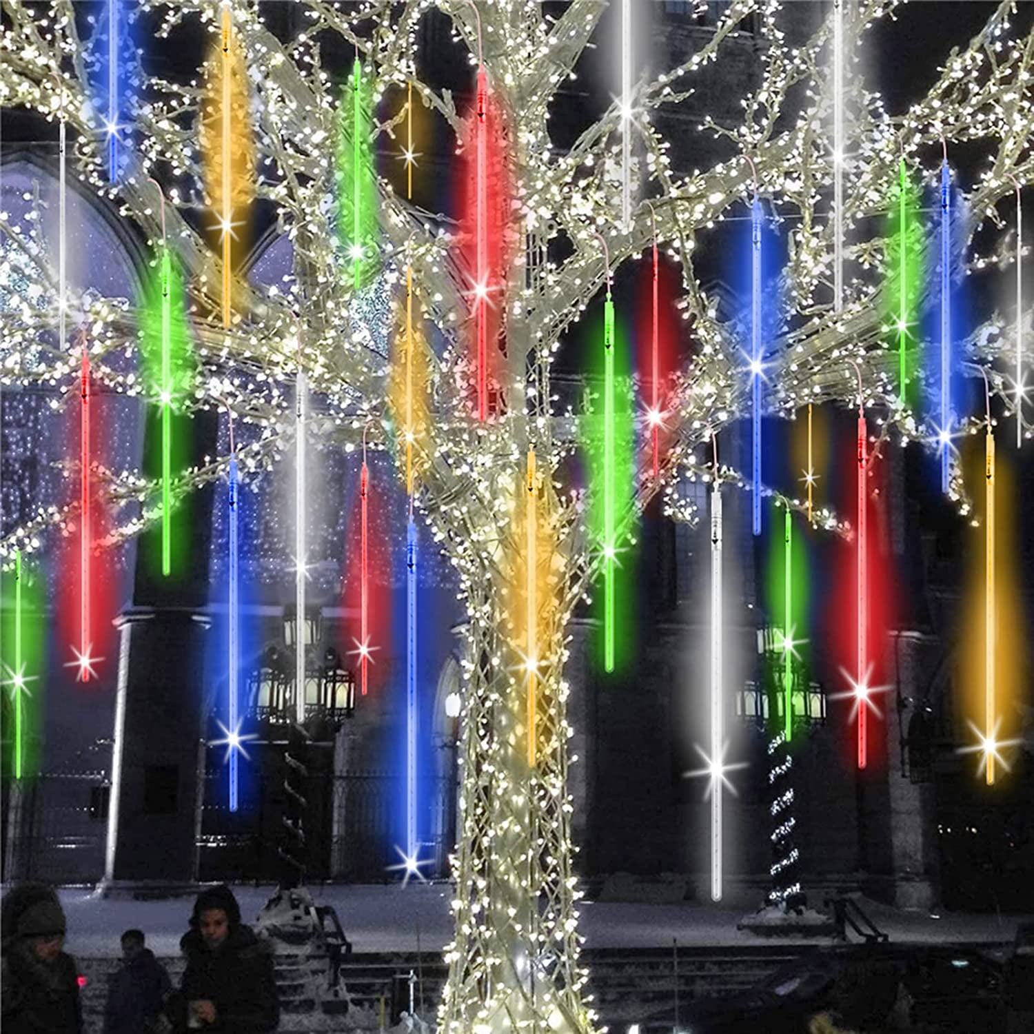 MAGOTAN Christmas Meteor Shower Lights, 50cm 10 Tube 540 LEDs Meteor