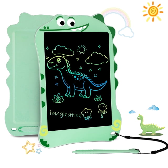 MAGOTAN 8.5 Inch Dinosaurs Drawing Tablet for Kids Toddler Drawing Doodle Pad Educational Toys Boys Girls Birthday Gifts, Green