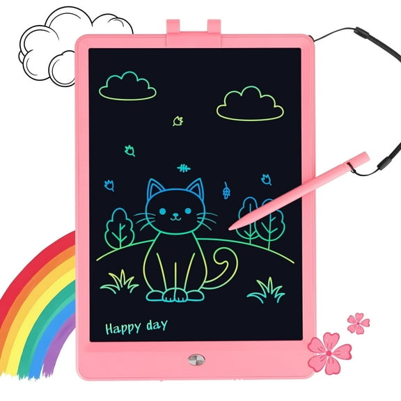 MAGOTAN 10 Inch LCD Drawing Tablet for Kids Toddler Drawing Doodle Pad Educational Toys Boys Girls Birthday Gifts, Pink