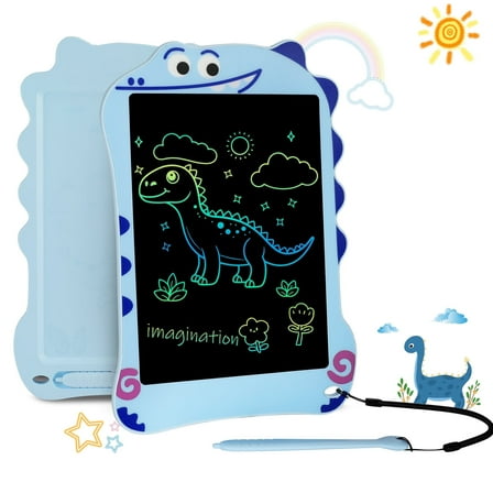MAGOTAN 8.5 Inch Dinosaurs Drawing Tablet for Kids Toddler Drawing Doodle Pad Educational Toys Boys Girls Birthday Gifts, Blue