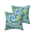 thumbnail image 1 of MAGPIE FABRICS 18”x18” Green Paisley Polyester Decorative Pillow Covers, Fade-proof (2 Count), 1 of 5