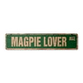 thumbnail image 1 of MAGPIE LOVER Vintage Plastic Street Sign bird feather wings birdcage animal | Indoor/Outdoor |  30" Wide, 1 of 4