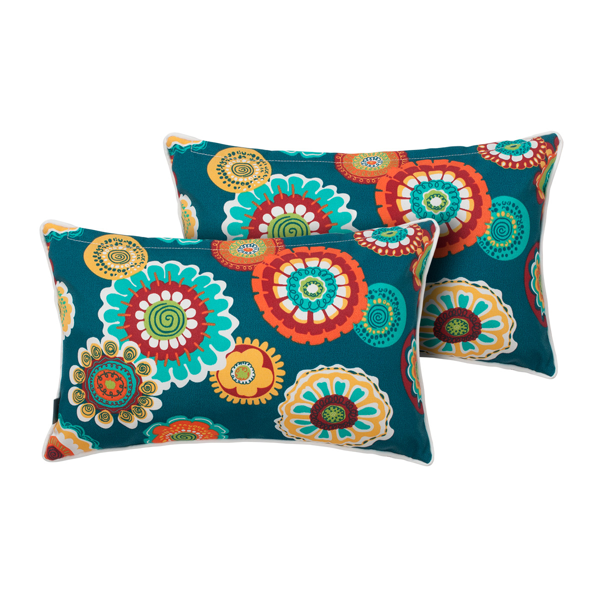 (Set of 2) Outdoor Waterproof Throw Pillow Covers 18x18 Inch for Patio