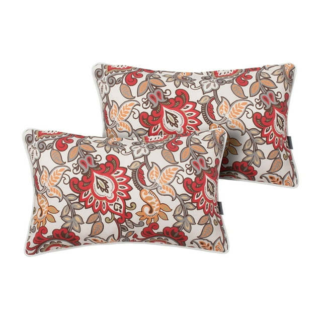 MAGPIE Pack of 2 Outdoor/Indoor Lumbar Pillow Case Covers 12"x19
